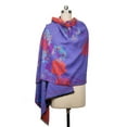 thumbnail image 2 of SAACHI Reversible Praachy Bright Floral Silk Scarf, 2 of 4