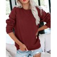 thumbnail image 2 of FUNING  Womens Casual Long Sleeve Sweatshirt Crew Neck Cute Pullover Relaxed Fit Tops, 2 of 6