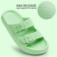 thumbnail image 6 of HARVEST LAND Women Slides Sandals Adjustable Double Buckles Cloud Sandals for Women Summer Beach, 6 of 10
