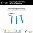 thumbnail image 3 of Champion Sports Quick Release Triple Flag Football Set - Adult Gray Belt - 40"L-50"W - Blue Flag, 3 of 5