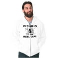 thumbnail image 5 of Fishing Reels Funny Fisher Pun Joke Zip Hoodie Sweatshirt Men Brisco Brands L, 5 of 6