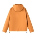 thumbnail image 5 of Cilsoka Womens Waterproof Raincoat with Hooded Lightweight Rain Jackets Windbreaker Full Zip Outdoor Running Hiking Trench Coat, 5 of 6