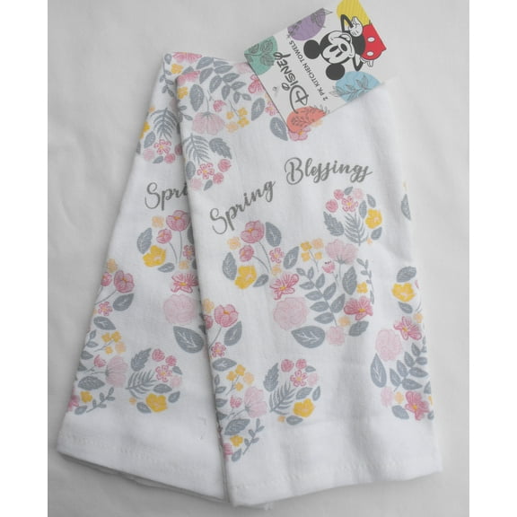 SPRING BLESSINGS MINNIE HEADS - 2 KITCHEN TOWELS