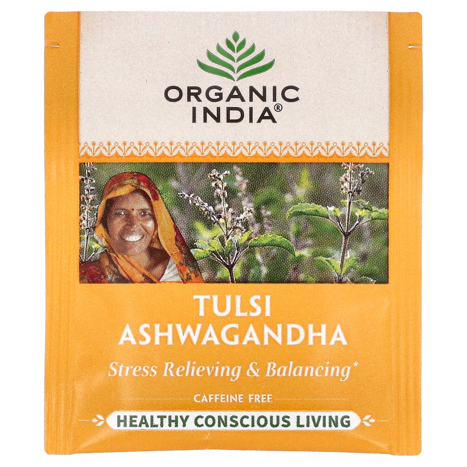 thumbnail image 2 of ORGANIC INDIA Tulsi Ashwagandha Herbal Tea - 18 ct, 2 of 5