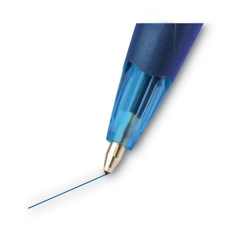 Bic Atlantis Ball Pens, Retractable, Medium, Blue - 12 pens