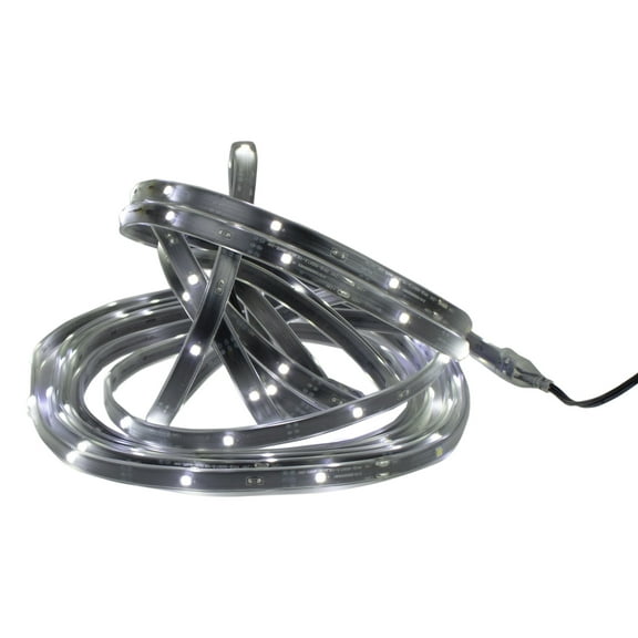 CC Christmas Decor LED Christmas Linear Tape Lighting - Black Finish - Pure White Lights - 18'