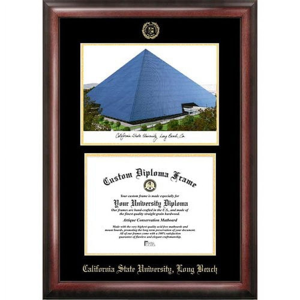 Campus Images AZ996LGED-1185 8.5 x 11 in. University of Arizona Gold Embossed Diploma Satin Mahogany Frame with Lithograph