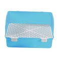 thumbnail image 3 of Caja de Bandeja de entrenamiento para ir al baño Bandeja para orinal Esquina para inodoro Cama para conejillo de indias Galesaurio Hurón Jerbo Azul, 3 of 10