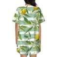 thumbnail image 3 of Kdxio Lemon Print Pajamas Sets for Women Short-Sleeved Pjs with Lounge Shorts Two Piece Sleepwear S-4XL, 3 of 8
