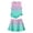 Cyan, variant on Grblisyd Girls 2 Piece Outfits 10-12 Years Gradient Sleeveless Tank Tops and Athletic Uniform Skirt Sets