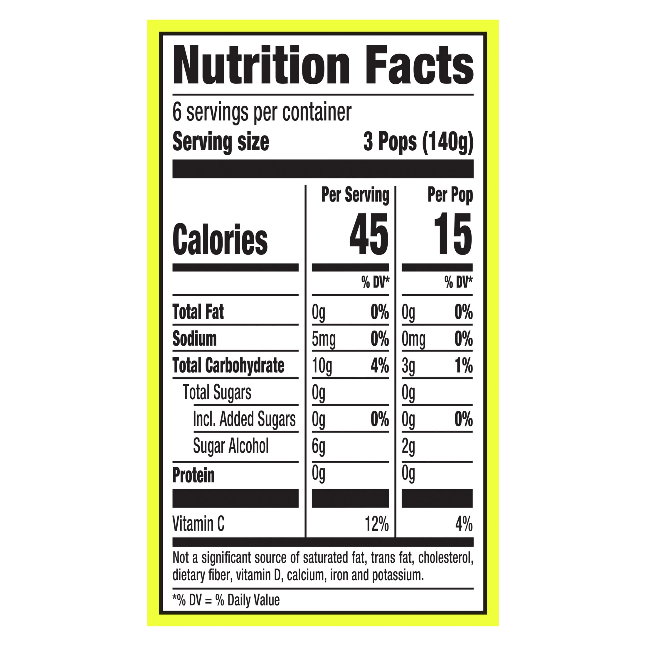 Popsicle Tropicals Ice Pops Frozen Ice Pops With only 15 Calories 29.7 oz, 18 Count