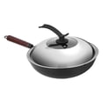 thumbnail image 4 of DOLITY Nonstick Wok Pan Cookware Skillet Cooking Wok with Lids Non Coating Stir Fry Pan 32cm Flat, 4 of 9