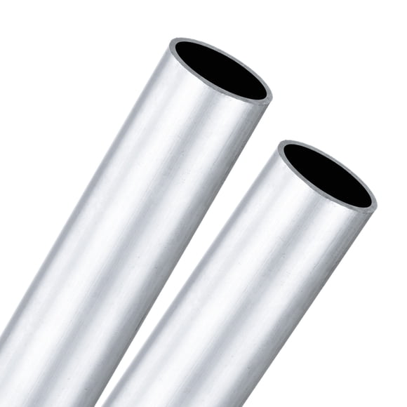 Uxcell 2-Pack 6063 Aluminum Round Tube, 19mmx22mm(IDxOD) 100mm Length Straight Tubing