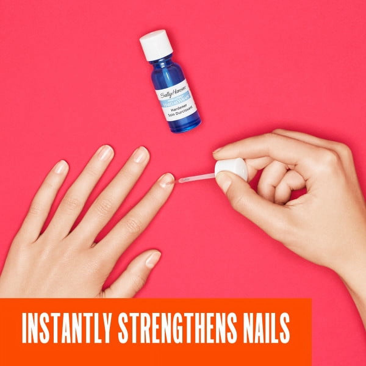 Sally Hansen Hard As Nails® Hard As Wraps™, Transparent, Nail Hardener, .44 Fl Oz, Nail Strengthener, Clear Nail Polish, Nail Strengthening Polish, Smooth, Protective