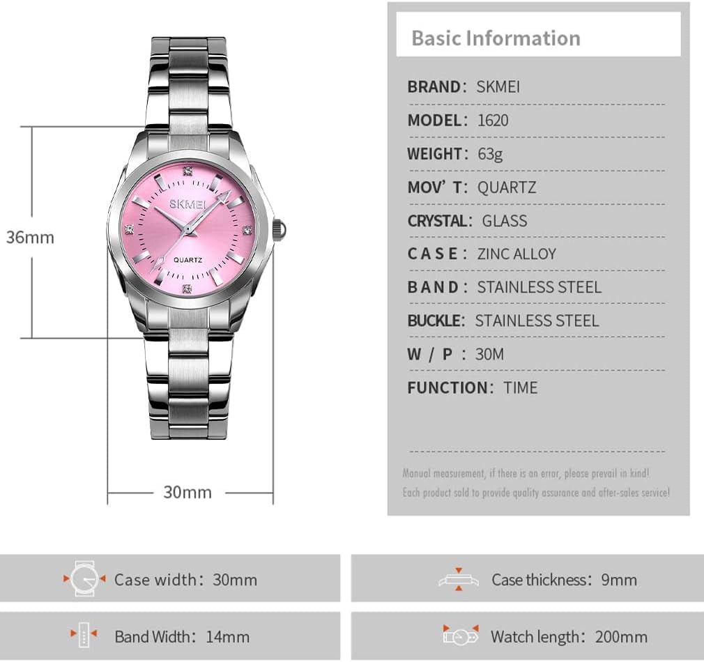 Watches for Women Ladies Female Fashion Waterproof Dress Business Stainless Luxury Classic Analog Quartz Simple Wife Gifts Wrist Watch