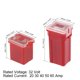 thumbnail image 2 of Uxcell 32V 20A 30A 40A 50A 60A Juego de fusibles de cartucho mini terminal hembra, 5 grandes 5 medianos 10 paquetes, 2 of 5