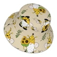 thumbnail image 3 of Easygdp Gnomes Bees And Sunflowers Double-Sided Reflective Fisherman Hat,Sun Visor,Casual Hat,Fluorescent Hat,Suitable For Outdoor And Night Walking,Unisex, 3 of 9
