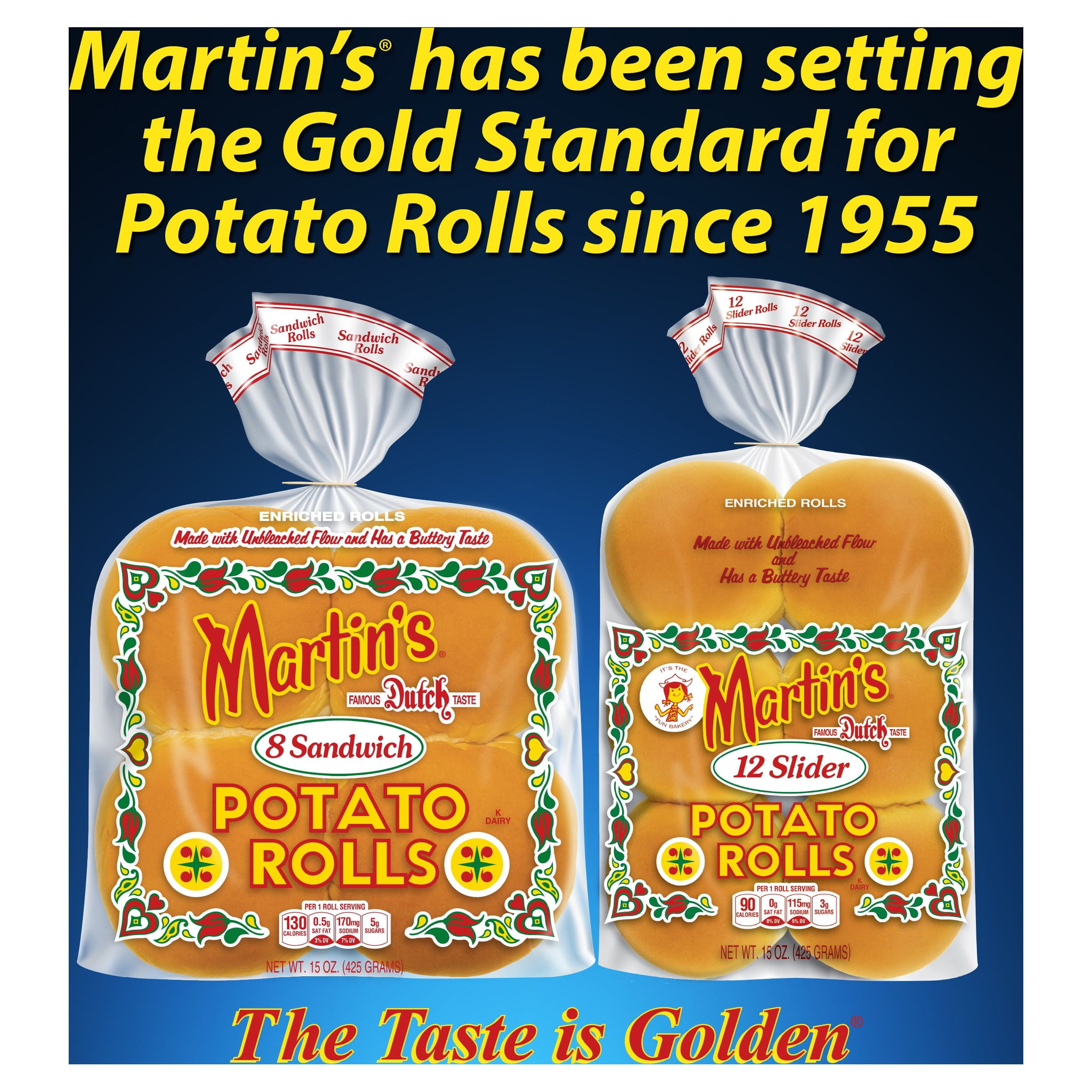 Martin's Potato Sandwich Rolls, Fresh 3.5 inch Buns, Ready to Eat