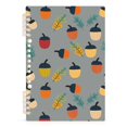 thumbnail image 7 of FORMRS 1-Subject Spiral Notebook 8" x 5" College Ruled 60 Refillable Sheet A5 Hard Cover, Cute Acorns Pattern, 7 of 7