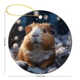 thumbnail image 3 of Cartoon Pet Guinea Pig Snowflakes Winter Christmas Ornament Cute Little Animal 2024 Ornament Christmas Home Office Tree Decorations Holiday Present, 3 of 6