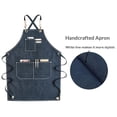 thumbnail image 6 of HeSLehs Chef Apron, Resistant Cotton Canvas Cross Back Adjustable Apron, M-XXL, 6 of 8