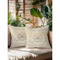 thumbnail image 2 of Waterproof Outdoor Throw Pillows with Inserts 16"x16" Set of 2, Bohemian Floral Soft Decorative Pillowcases for Couch Bedroom, Vintage Gradient European Line Pillow Covers for Sofa Living Room, 2 of 8