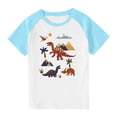 thumbnail image 1 of RXIRUCGD 2025 Vêtements d'Été pour Enfants Tout-Petits Garçons Filles Mode Mignon Col Rond Imprimé Manches Courtes Haut, 1 of 7