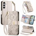 thumbnail image 1 of Flip Case pour FOXDOCK Samsung Galaxy A55 5G Support Portefeuille Fonction Protection Complète Floral Embossé Choix de Cadeau, 1 of 6