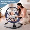 thumbnail image 2 of Babyeap Electric Baby Swing for Infants, Motion Detection, 5 Swing Speeds, Remote Control, Bluetooth Music,Blue, 2 of 9