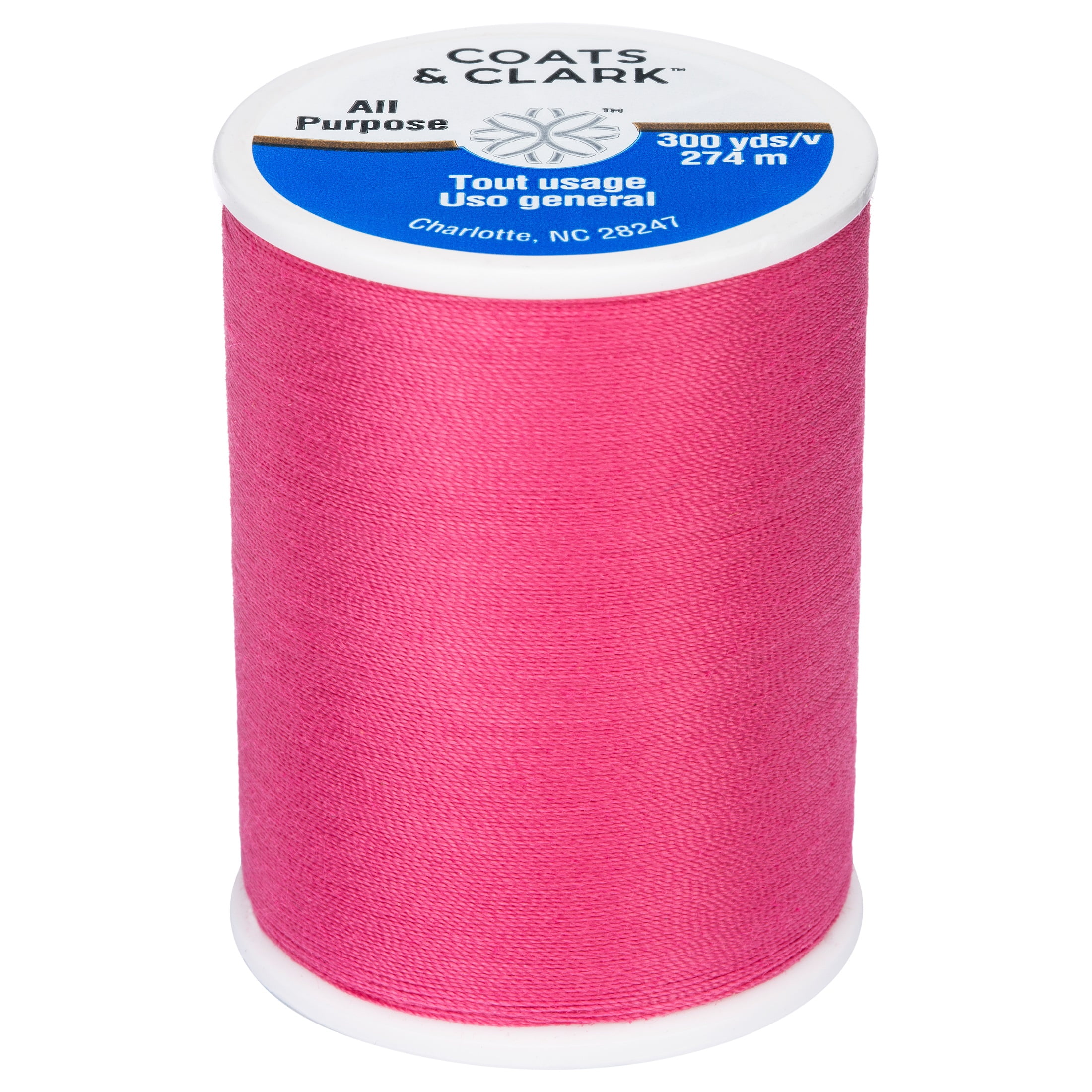 (3 pack) Coats & Clark All Purpose Dark Rose Polyester Thread, 300 Yards