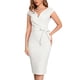 thumbnail image 1 of Vestido MUXXN, precioso escote midi en forma de corazón, color blanco roto, L, 1 of 7