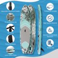 thumbnail image 4 of Outsunny Inflatable Paddle Board, Stand Up Paddle Board Adjustable Aluminum Paddle Non-Slip Deck Spray-painted Flower Pattern , with ISUP Accessories & Carry Bag, 10'5" x 30" x 6", Blue and Grey, 4 of 10