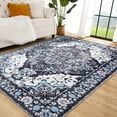 thumbnail image 4 of Jamfeel Soft Vintage Rugs Distressed Printed Area Rug Carpet for Living Room Bedroom Home Decor,4'x6',Black, 4 of 7