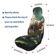 thumbnail image 4 of Honeii Green Forest Dinosaur Print Car Seat Covers 2 Pieces, Full Set Universal Seat Covers for Cars, Waterproof Auto Seat Protectors, 4 of 7