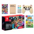 thumbnail image 1 of Nintendo Switch Mario Kart 8 Deluxe Bundle: Red/Blue Console, Mario Kart 8 & Membership, Animal Crossing: New Horizons, Mytrix Wireless Pro Controller Peary Yellow Bear and Accessories, 1 of 8