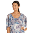 thumbnail image 3 of R&M Richards Women's Juniors Floral Print Chiffon High-Low Dress, 3 of 3
