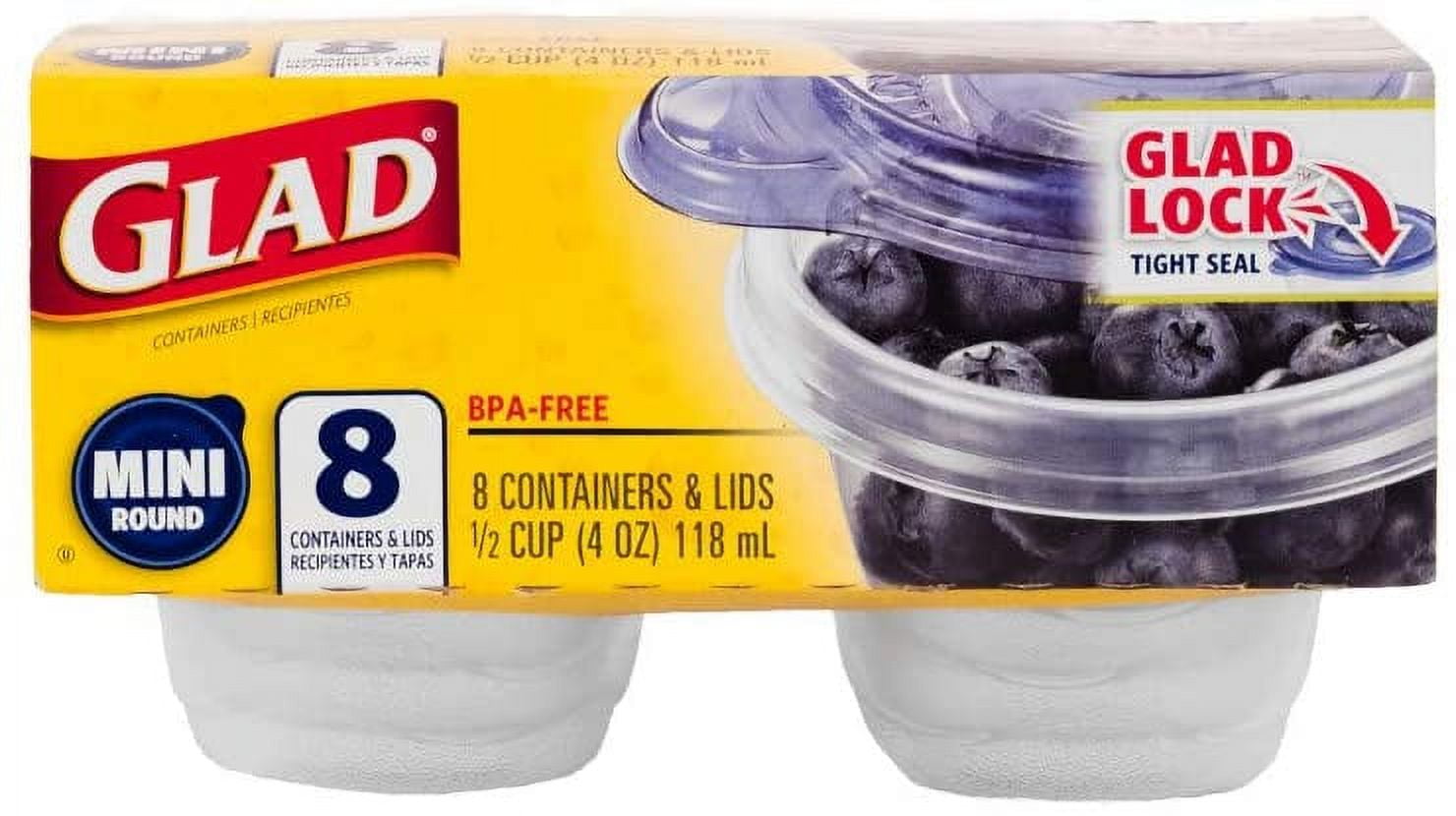 Glad Mini Round Containers And Lids - Shop Food Storage at H-E-B