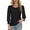 Black, variant on Blouses for Women 3/4 Sleeve Dressy Shirts Casual Pleated Tops Tunic Top