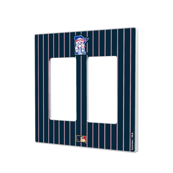 Minnesota Twins 1976-1986 Cooperstown Pinstripe Double Rocker Light Switch Plate