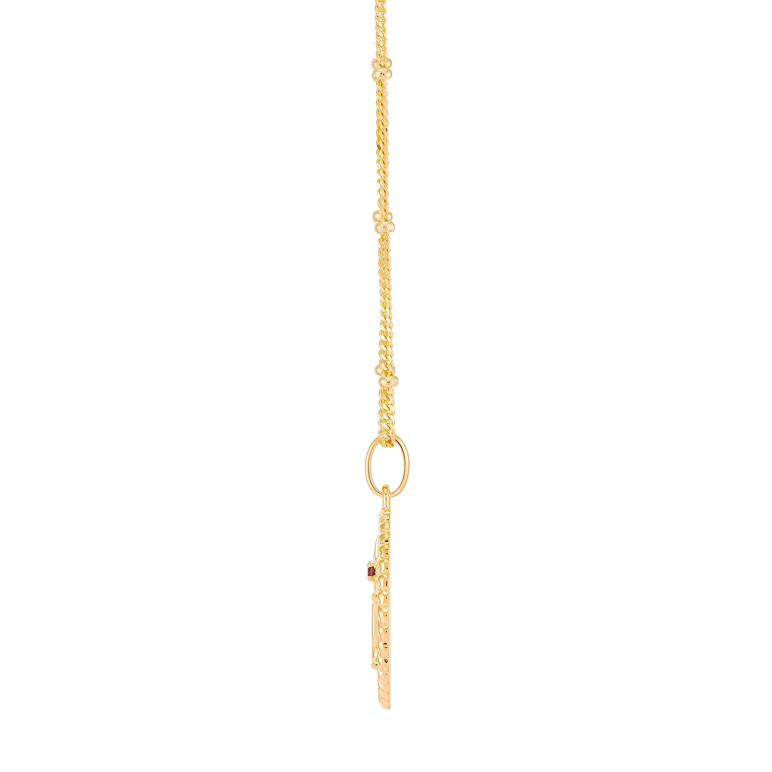 Brilliance Fine Jewelry Capricorn Symbol Pendant in Sterling Silver and 14K Gold Plate,20"