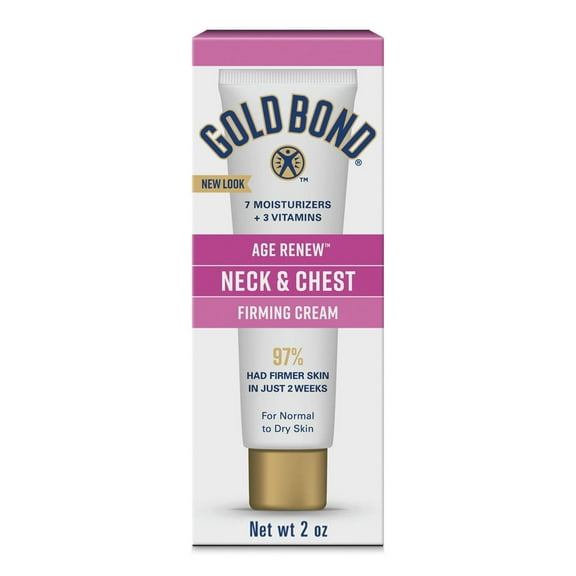 Gold Bond Age Renew Neck and Chest Firming Cream, with Hyalorunic Acid, for Normal to Dry Skin, 2 oz