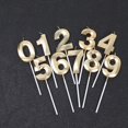 thumbnail image 6 of Number Birthday Candle Age Candle Cake Decoration Party Supplies Gold 0,1 Number Birthday Candle,Birthday Candles Extended Big Number Candle Multicolor 3D Design Cake Topper Decoration, 6 of 9