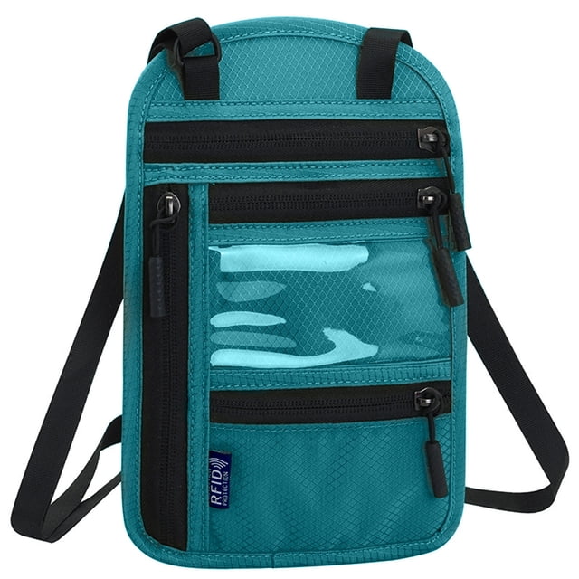 Agiferg Multifunctional Halter Passport Bag Crossbody Shoulder Storage Bag