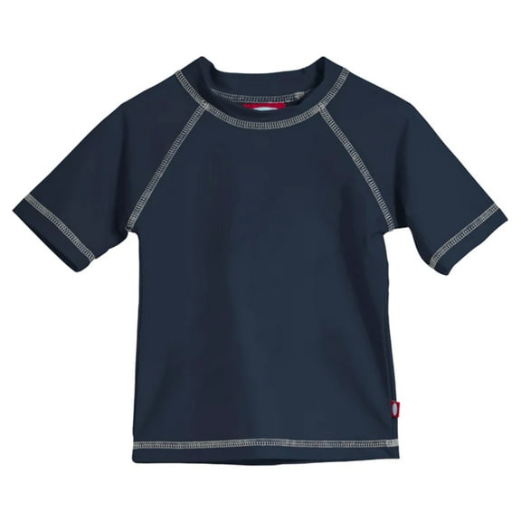 Made in USA Boys UPF 50  Short Sleeve Rashguard | Navy Blue