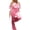Pink, variant on Inevnen 2 Piece Outfits for Women Velour Tracksuits Sweatsuits Set Crop Tops Jackets and Flared Pant