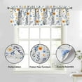 thumbnail image 2 of Kitchen Curtains Sets for Windows Flower Kitchen Decorative Sink Window Valance 3 Piece Set Tier Blue Floral Curtains 3 Panels Decor for Living Room Bedroom Home, 2 of 7