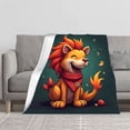 thumbnail image 2 of Cozy Flannel Blanket - Soft Warm Durable with Vibrant Patterns for Sofa Travel Bed & Chair - Perfect for Snuggling, 2 of 7