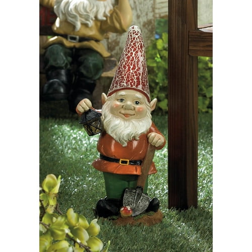 Zingz & Thingz Little Lantern Gnome Solar Statue by Eastwind Wholesale Gift Distributors