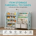 thumbnail image 2 of UNICOO® Kids Bookshelf and Toy Storage Organizer, Children's Bookcase with Durable HDPE Material and Toy Organize Rack, Multi-Functional Design for Toys, Books, and Games (YHMC0B Blue), 2 of 8