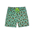 thumbnail image 3 of New Boys Mens Swimming Trunks Swim Shorts Board Shorts With Pockets Print Swimwear Beachwear Underwear Swimsuit Beach Pants Casual Quick Dry Bathing Suit Surfing Cyan Pineapple Print L, 3 of 8